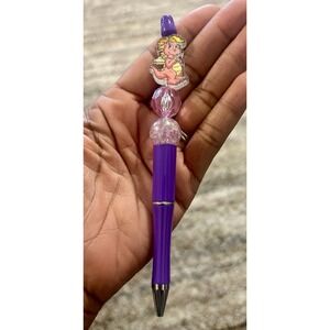 Dragon Tales like Beaded Pen,writing utensil, nostalgic-only a kind +refill